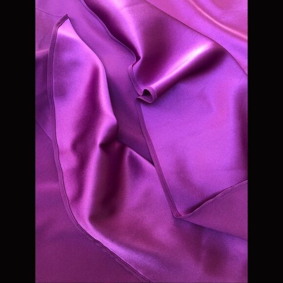 SILK CHARMEUSE LUXURY LAYERED ASYMMETRIC SHORT SKIRT - Picture 4 of 11